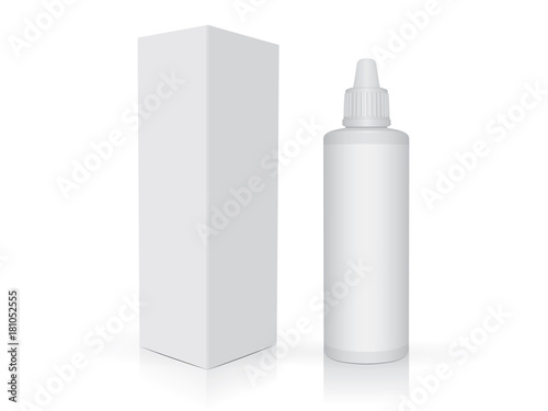 plastic bottle is easy to change colors mock up vector template