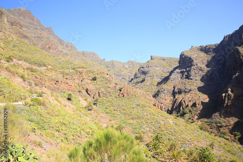 Scenic hill country on Tenerife Island, Canary Islands, Spain