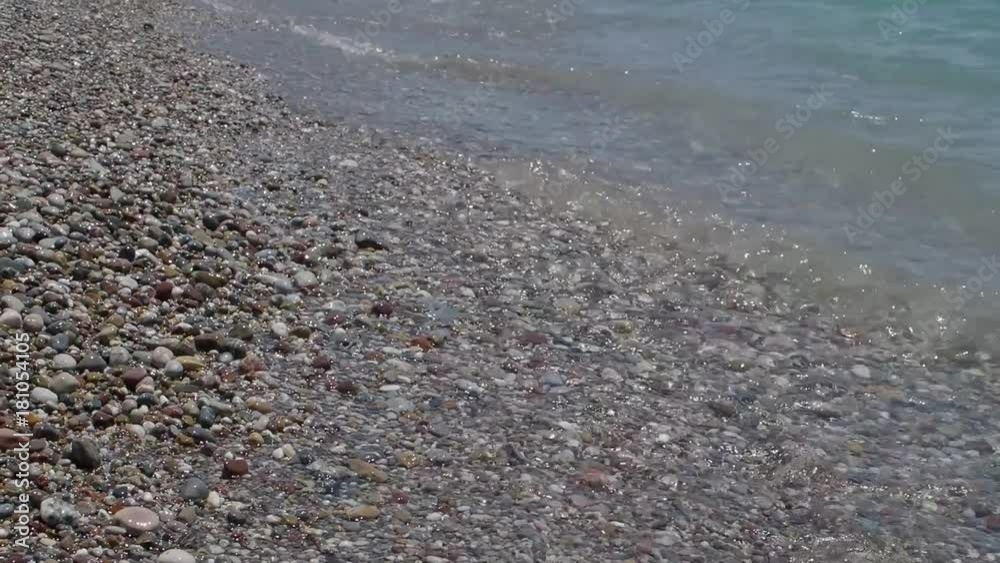 Sea shore from pebbles and sea wave Sea shore from pebbles and sea wave