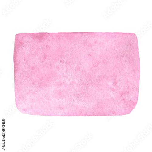 Hand painted pink watercolor texture isolated on the white backg