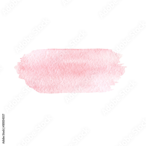 Hand painted pink watercolor texture isolated on the white backg