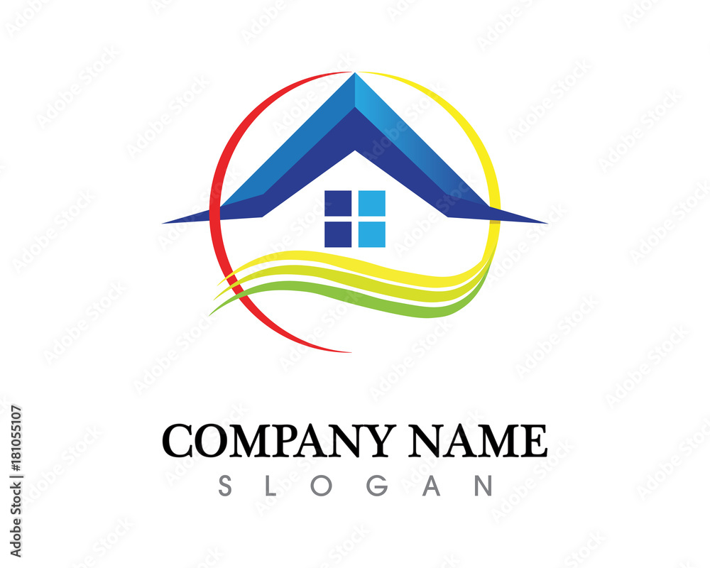 Real estate and home buildings logo icons template