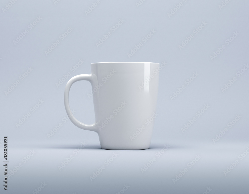 Fototapeta premium Two mug mock up 3d rendering
