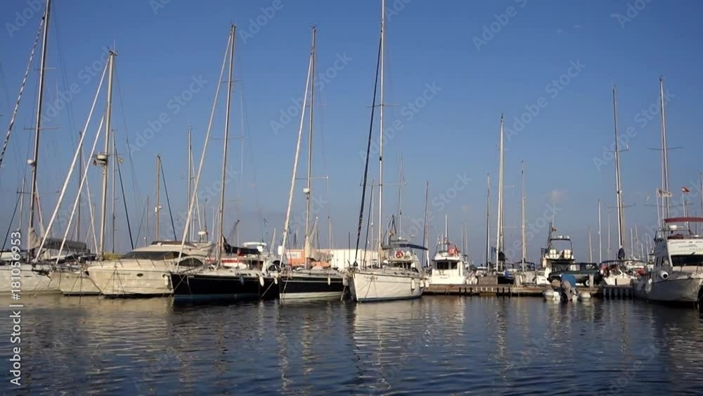 Yachts on Castellon de la Plana port Yachts on Castellon de la Plana port