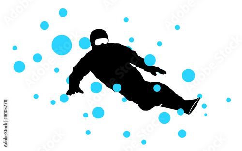 Snowboarder Vector Silhouette