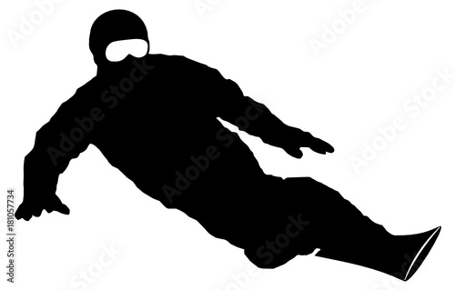 Snowboarder Vector Silhouette