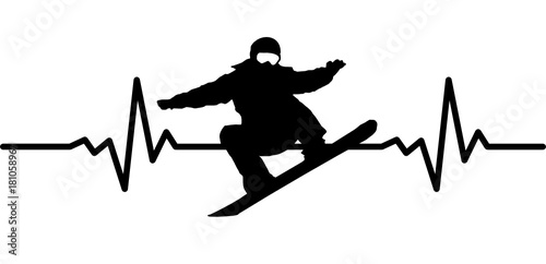 Snowboarder Herzschlag