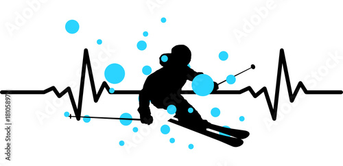 Skifahrer Herzschlag