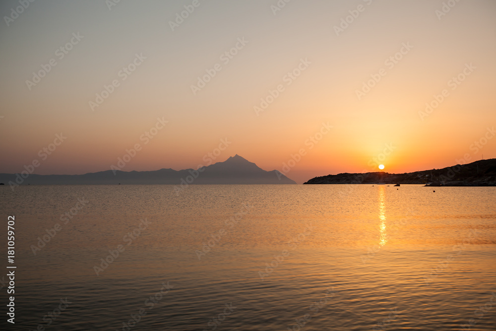 sunrise sea nature landscape