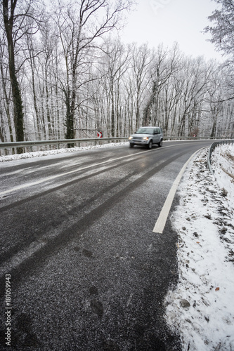 snowy road at wintertime © Csák István