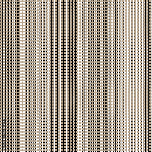 Seamless Retro Pattern with Vertical Stripes and Circles