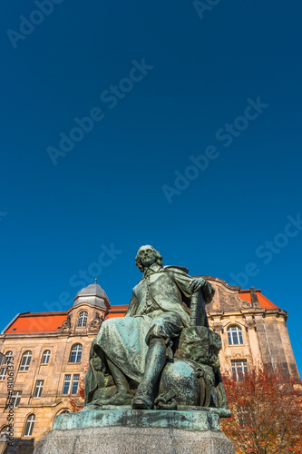 Statue of great scientist Otto Gvericke, Magdeburg, Germany