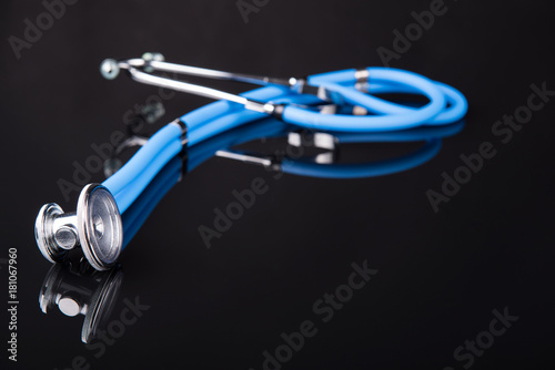 Blue stethoscope