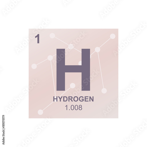 Vector symbol of Hydrogen on the background from connected molecules