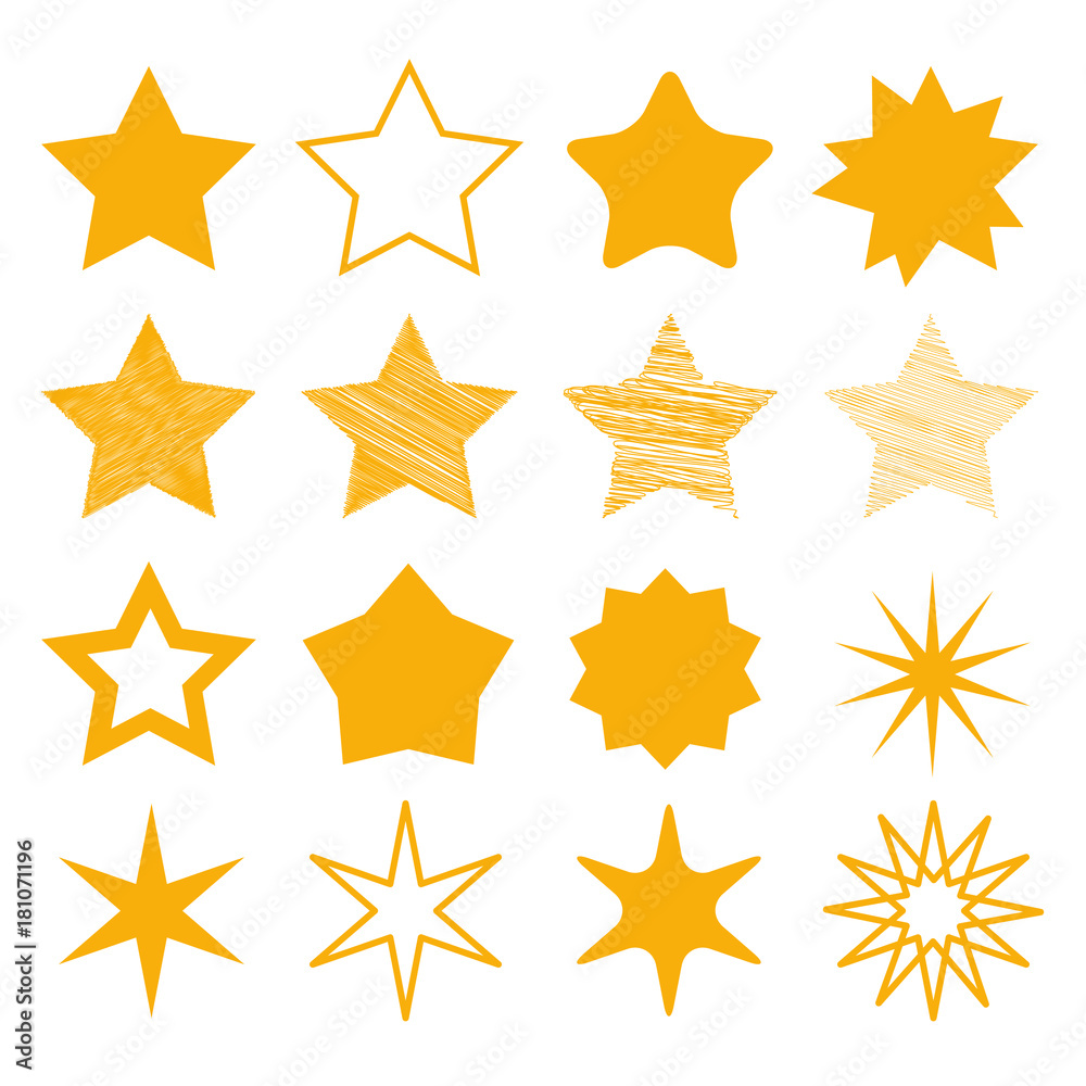 Obraz premium Different stars collection