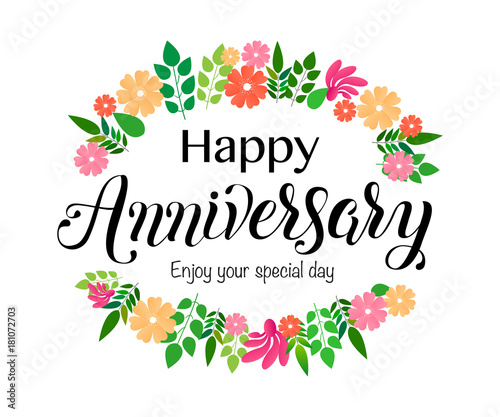 Wallpaper Mural Happy Anniversary hand lettering Torontodigital.ca