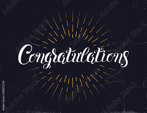 Congratulations hand lettering