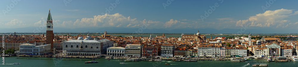 Panoramic view of the center of Venice 