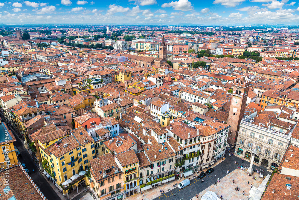 Aerial view of Verona, Italy