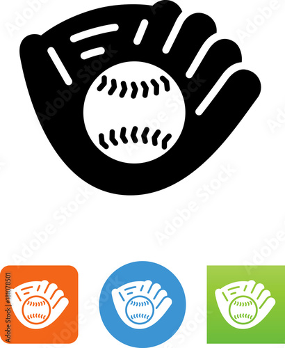 Baseball In Mitt Icon