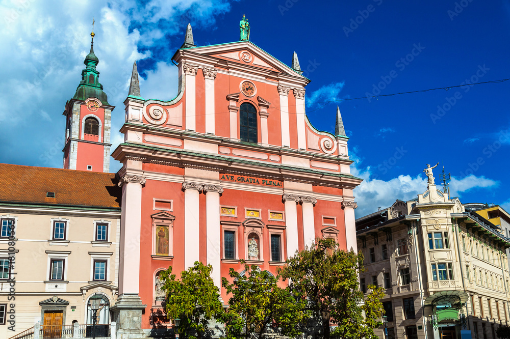 Obraz premium Franciscan Church in Ljubljana