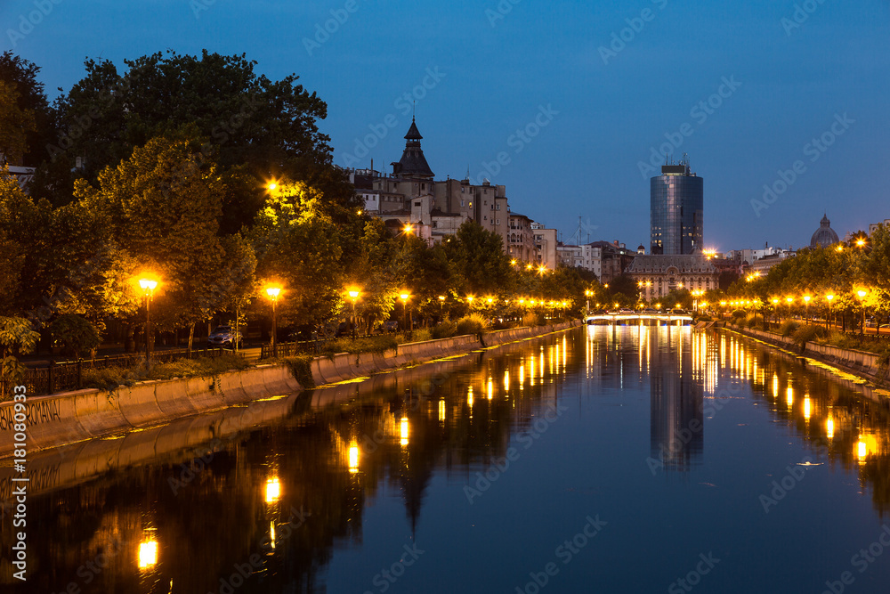 Bucharest on Dambovita river