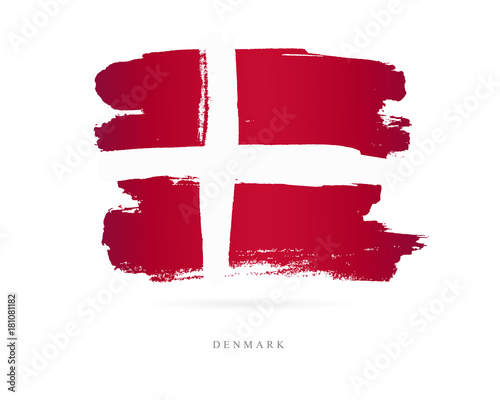 Flag of Denmark. Abstract concept