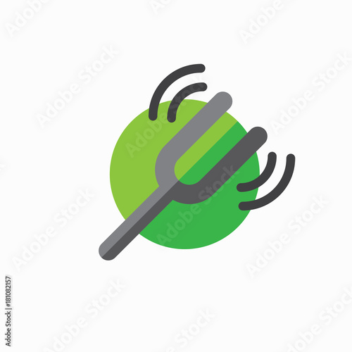 Tuning fork icon with sound wave image