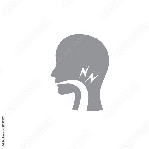 Vocal cord icon with person image vector illustration