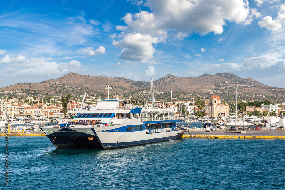 Port in Aegina island