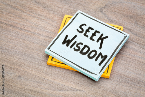 seek wisdom reminder note