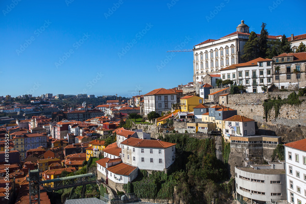 View of the old Porto downtown, Portugal..