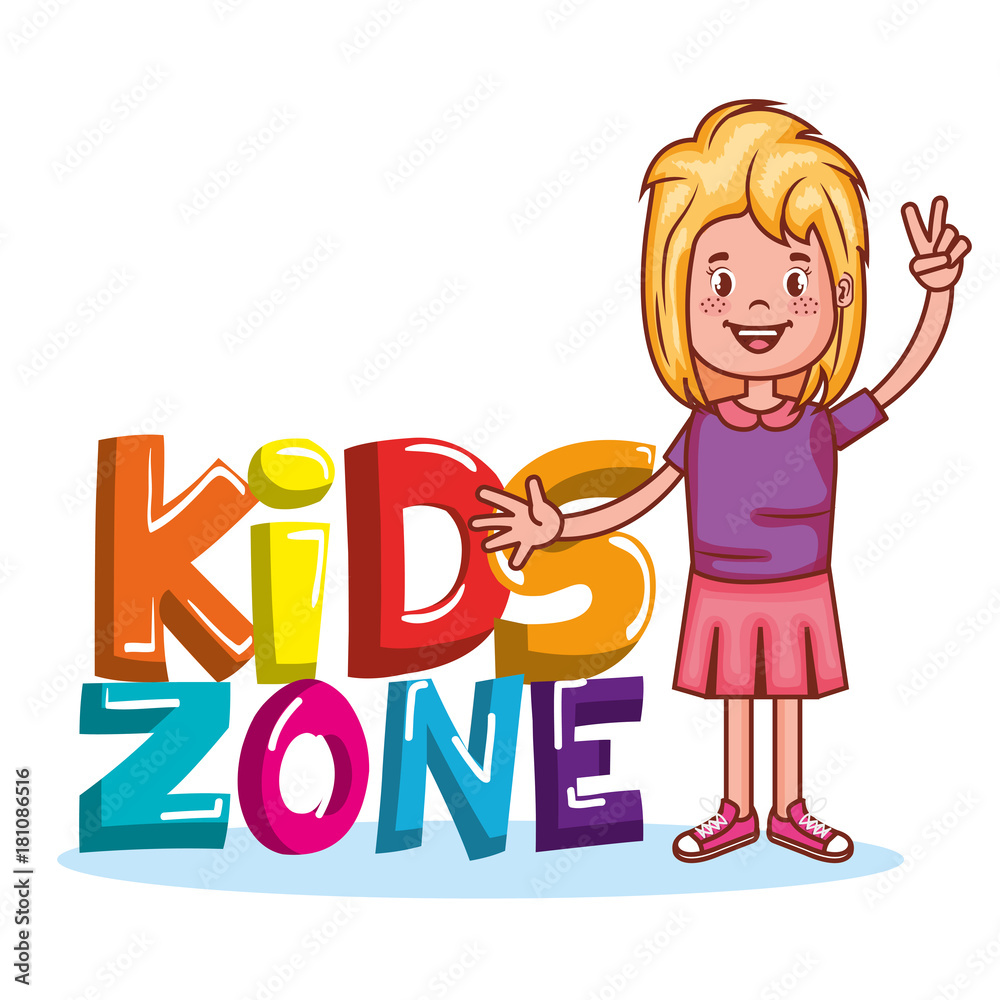 kids zone poster icon