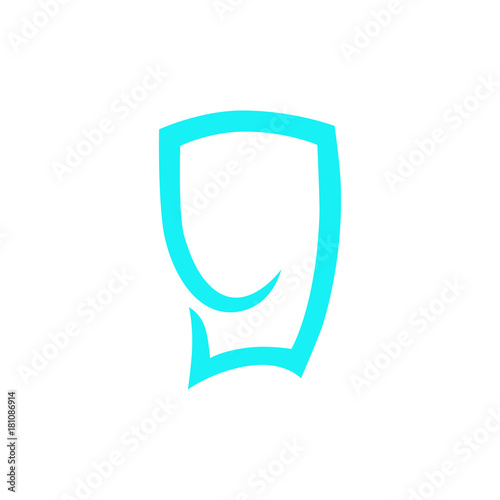 Abstract dental logo on white background