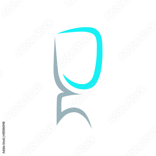 Abstract dental logo on white background
