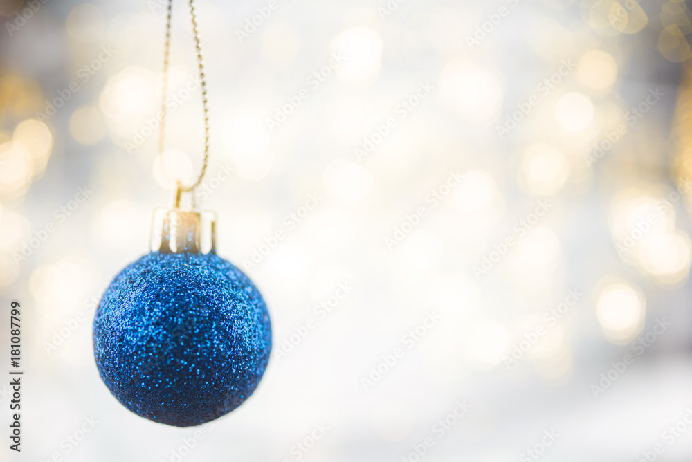 Merry Christmas concept with hanging ball ornaments Merry Christmas concept with hanging ball ornaments