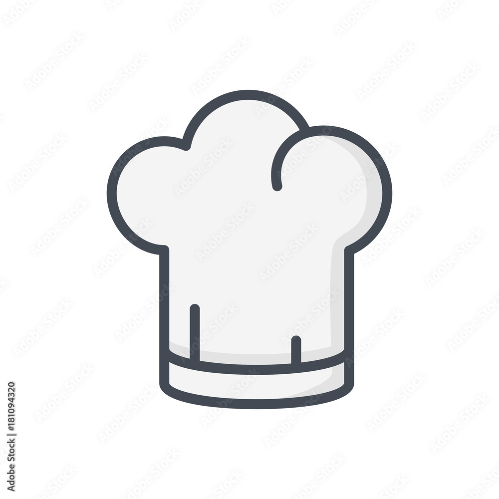 restaurant service colored icon chef hat cooking restaurant service colored icon chef hat cooking