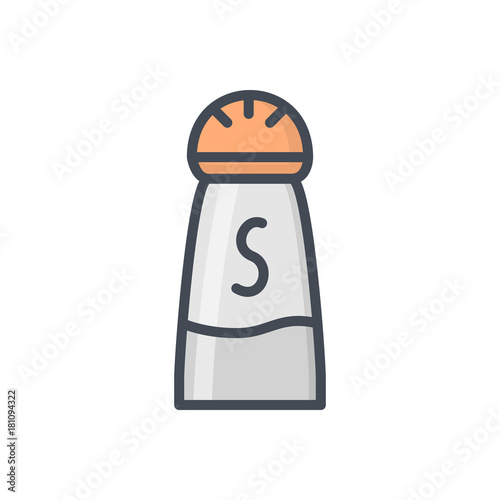restaurant service colored icon salt shaker