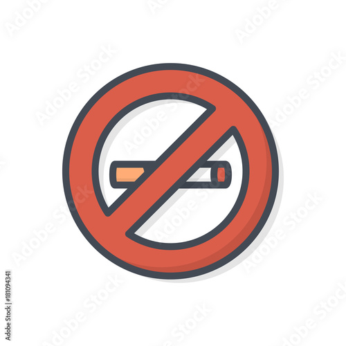 Free Download restaurant service colored icon no smoking sign - GFXLoad