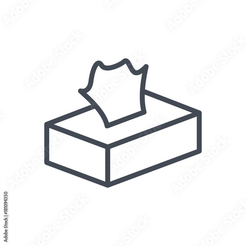 restaurant service line icon tissue box napkin