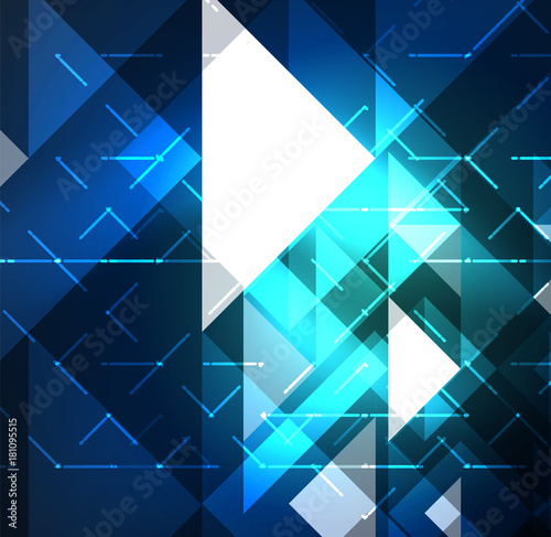 Cosmic electric background with shiny glowing plexus electricity impulses