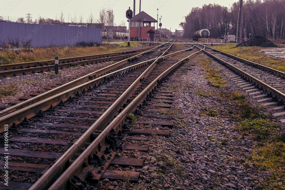 Fototapeta premium Rail road commuter.