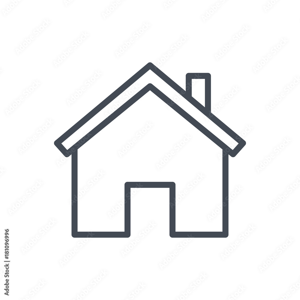 Support service line icon house sign mark Support service line icon house sign mark
