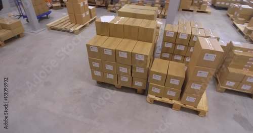 Box in warehouse top view