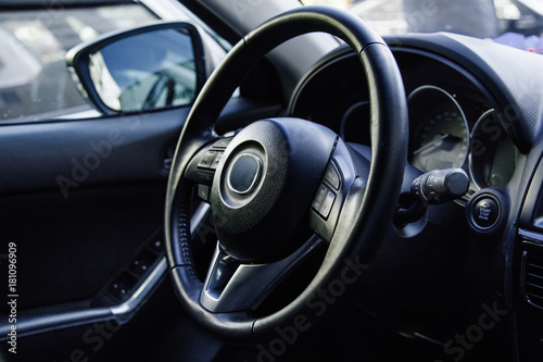 Steering wheel in the car