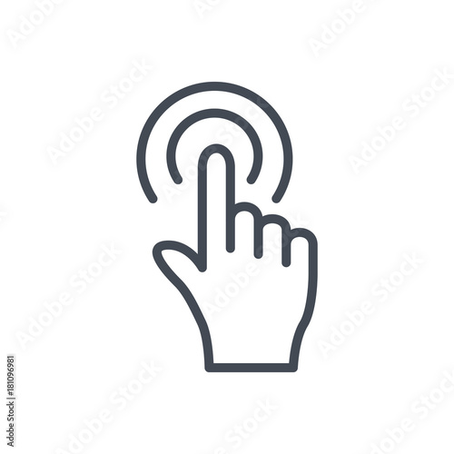 Support service line icon mouse click