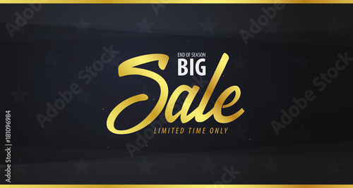 Sale banner or Flyer design with gifts. Discount background for the online store, shop, promotional leaflet, poster, banner. Vector illustration.