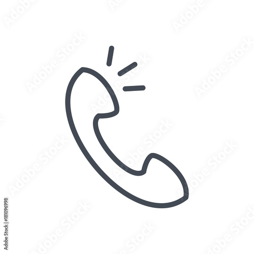Support service line icon phone calling