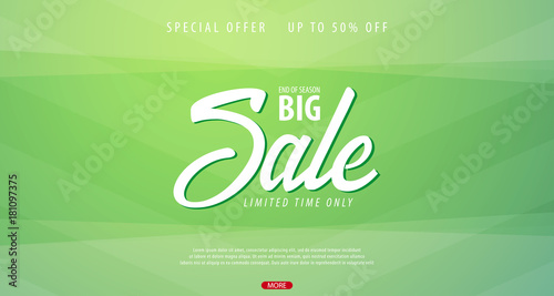 Sale banner or Flyer design with gifts. Discount background for the online store, shop, promotional leaflet, poster, banner. Vector illustration.