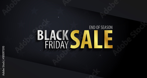 Black Friday Sale poster or Flyer. Discount background for the online store, shop, promotional leaflet, poster, banner. Vector illustration.